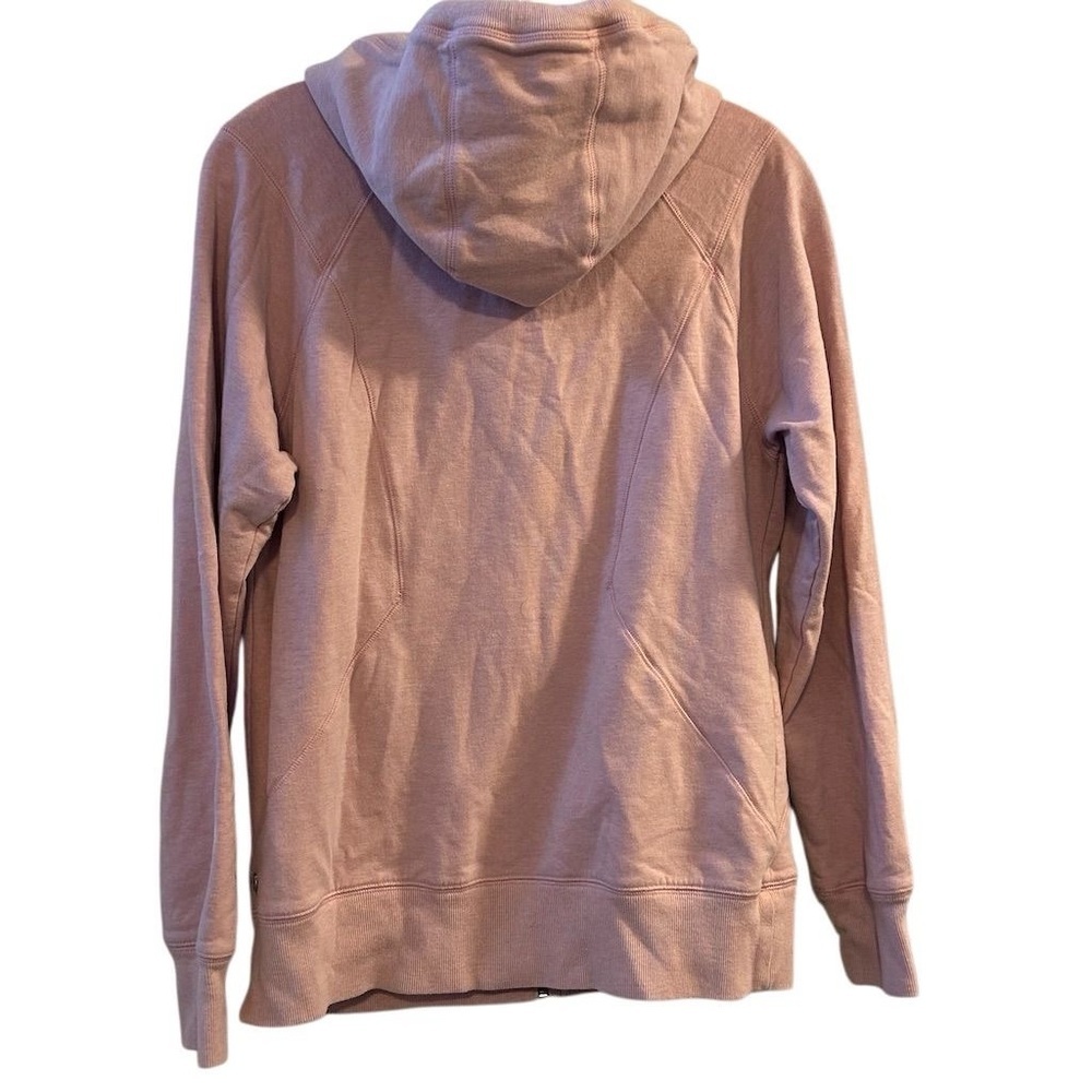 Zella Women's M Pink Ruched Long Sleeve Zip Front Hoodie Jacket - Picture 10 of 13